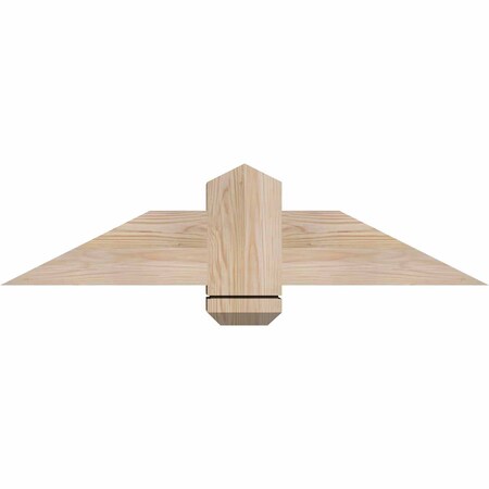 Ekena Millwork Eugene Smooth Timber Gable Bracket, Douglas Fir, 36"W x 9"H x 5 1/2"D x 5 1/2"F, 6/12 Pitch GBW036X09X0606EUG00SDF